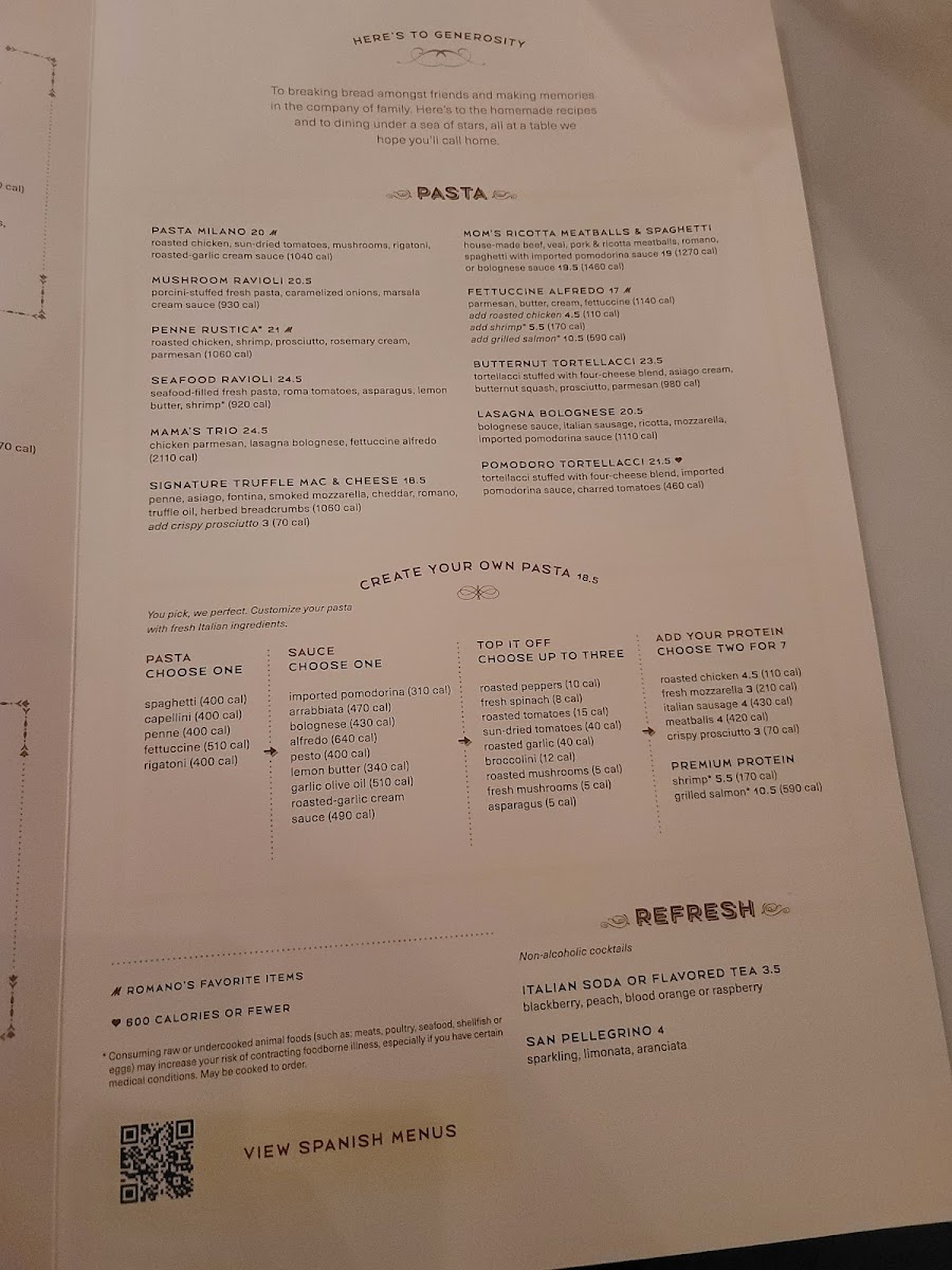 Menu Romano's Macaroni Grill-2