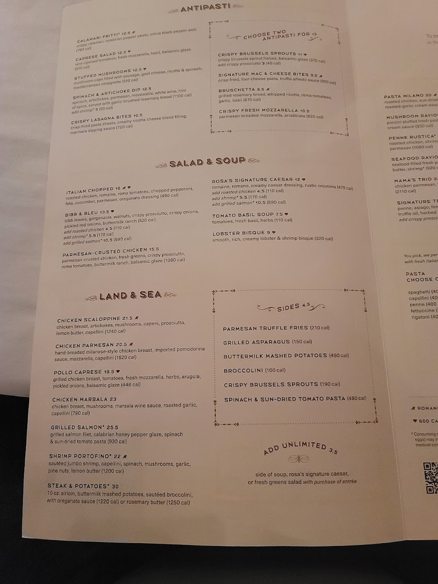 Menu Romano's Macaroni Grill-3