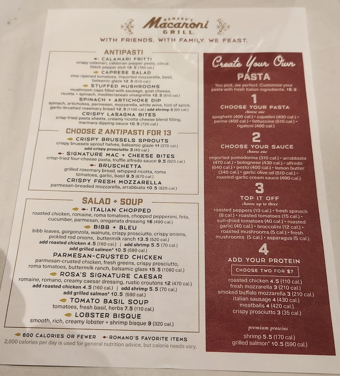 Menu Romano's Macaroni Grill-5