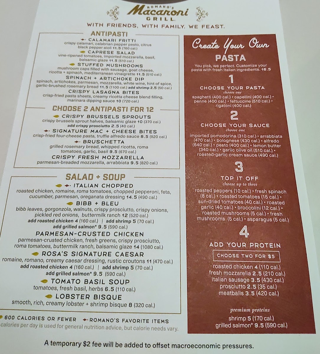 Menu Romano's Macaroni Grill-6