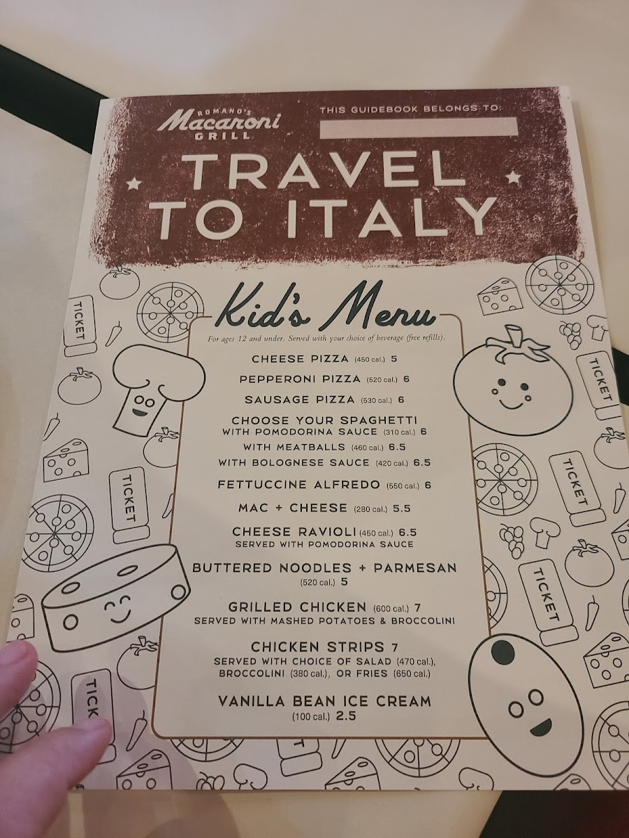 Menu Romano's Macaroni Grill-8